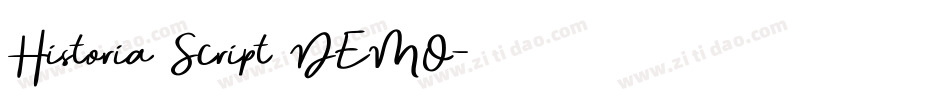 Historia Script DEMO字体转换